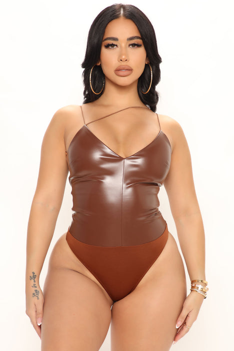Sexy Leather Bodysuit